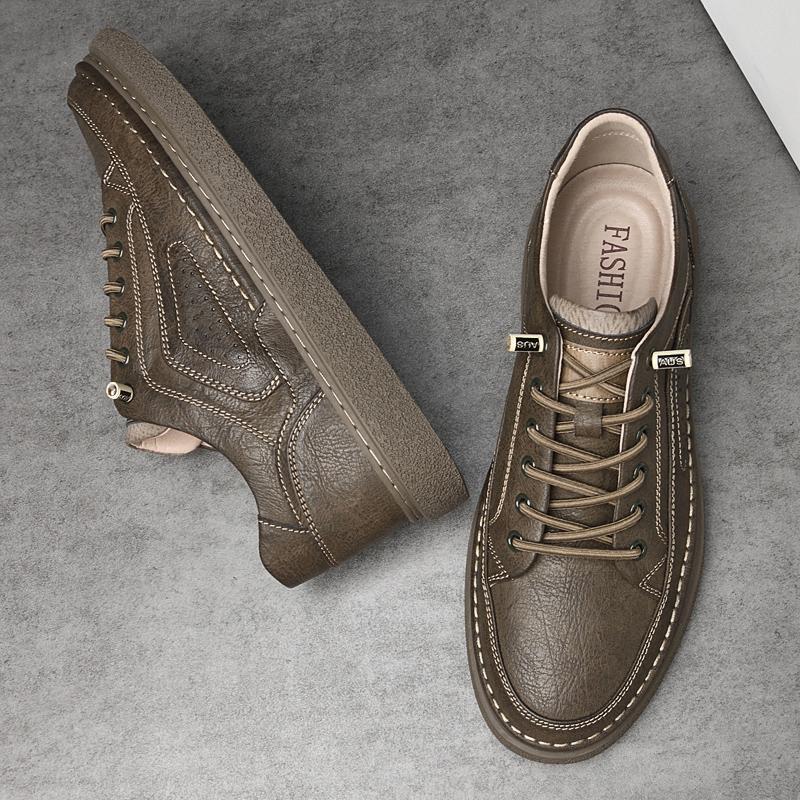 Высококачественная новая мужская спортивная обувь, нескользящая универсальная мужская походная обувь, рабочая обувь из натуральной кожи, бесплатная доставка