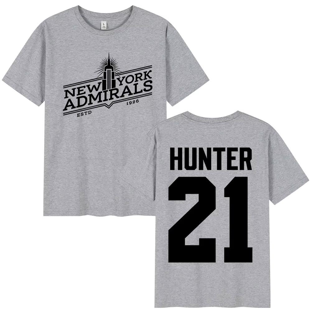 Накал Страстей Скотт Хантер 21 Нью-Йорк Адмиралс Футболка Мужская Одежда Мода Винтажная Оверсайз Футболка Хлопок Повседневные Футболки