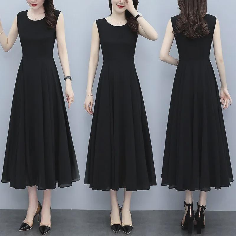 2025 High-End French Casual Sleeveless Little Black Dress
