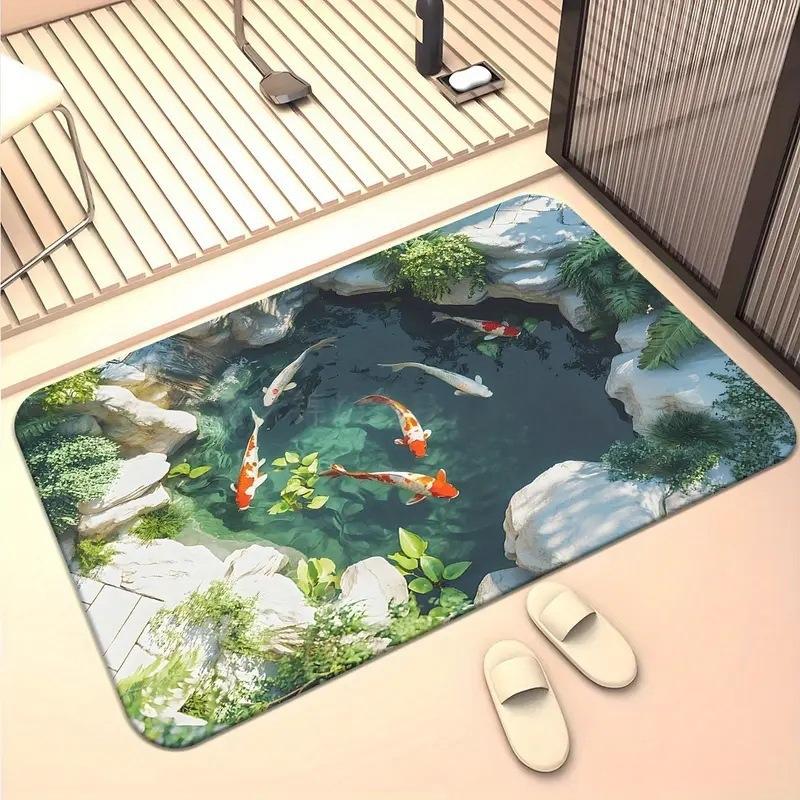 Американский 3D визуальный износостойкий коврик для прихожей, для дома, ванной комнаты, противоскользящий и впитывающий, легко моющийся коврик для пола