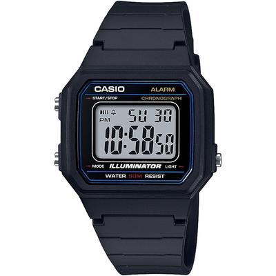 Черные Пластиковые Часы-W-217H-1AVEF, Черный, Один Размер, Цифровые