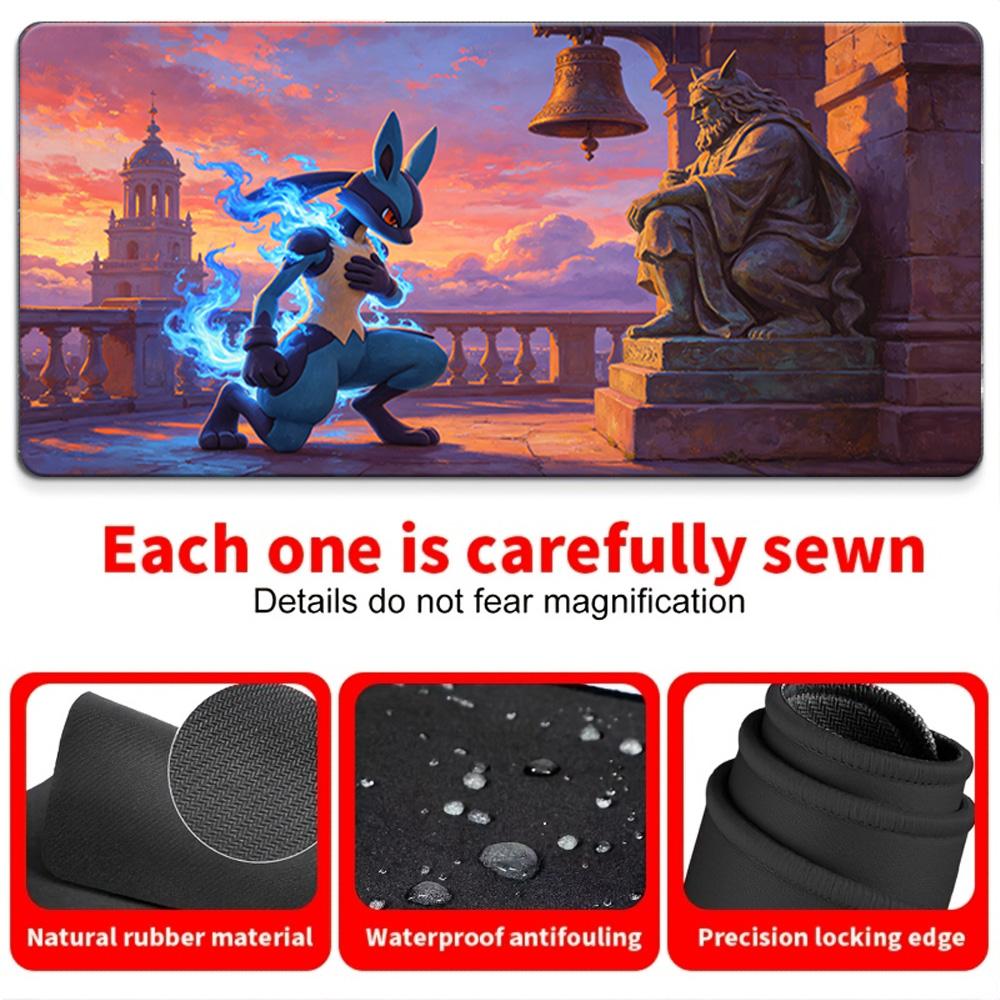 Pokemon Ash Starry Sky Sea Fishing Gaming Mouse Pad with NonSlip Rubber Base