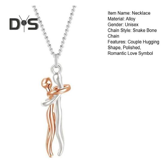 Ожерелье для объятий в виде пары, романтическое ожерелье с символом любви, подарок на годовщину Дня святого Валентина для жены, девушки, свиданий, повседневной одежды, украшения на шею