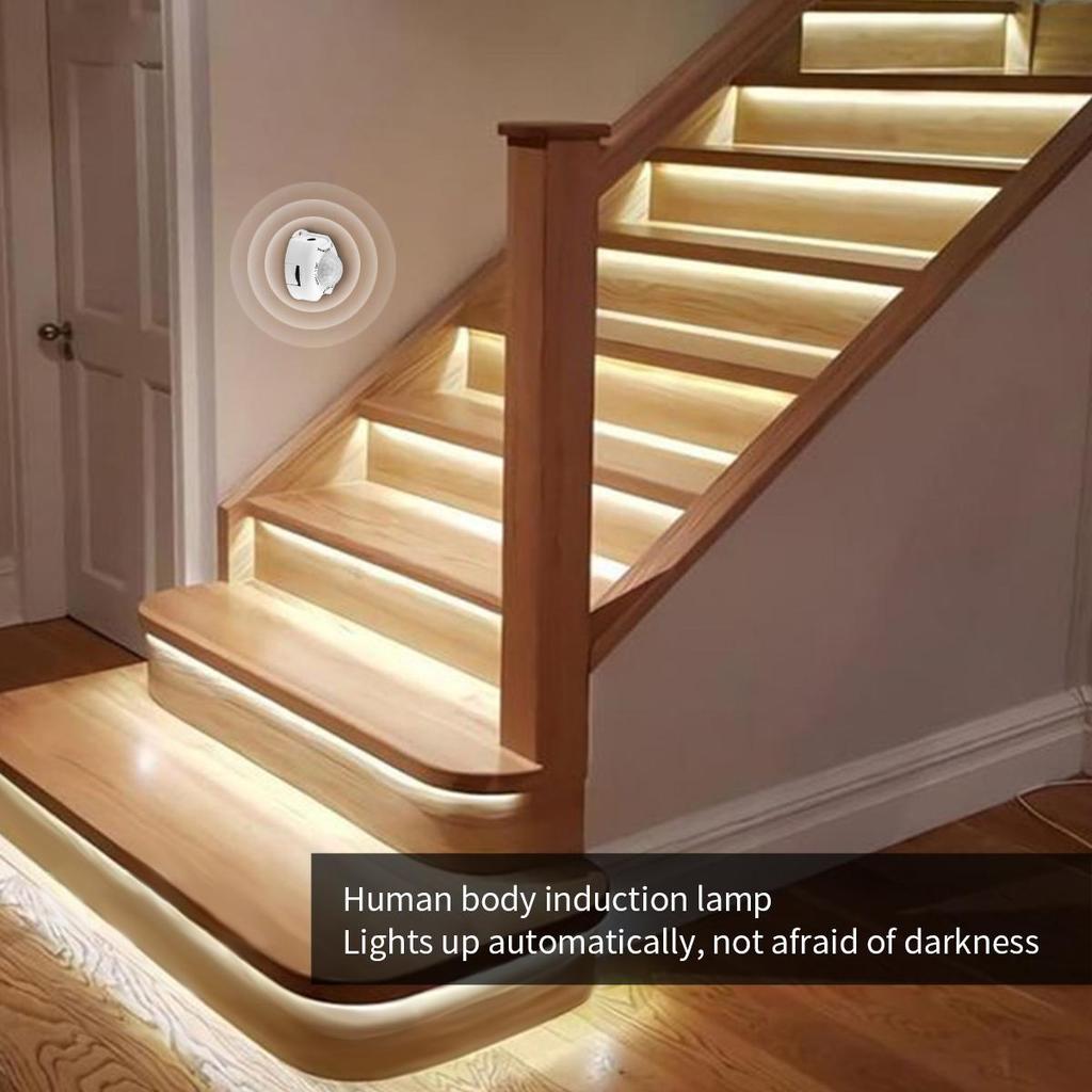 MALITAI Светодиодные ленты с беспроводным управлением IP65 Датчик движения Светодиодные лестничные светильники для кухонного шкафа Светодиодные ночные светильники с адаптером вилки европейского стандарта