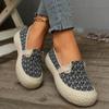 Мода 2024 года, высококачественная женская обувь в этническом стиле, плетеная обувь с вышивкой, женская модная дышащая повседневная обувь на плоской подошве для женщин