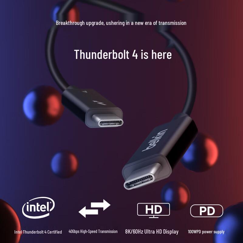 Кабель Belkin Active Thunderbolt 4 USB-C, 100 Вт PD