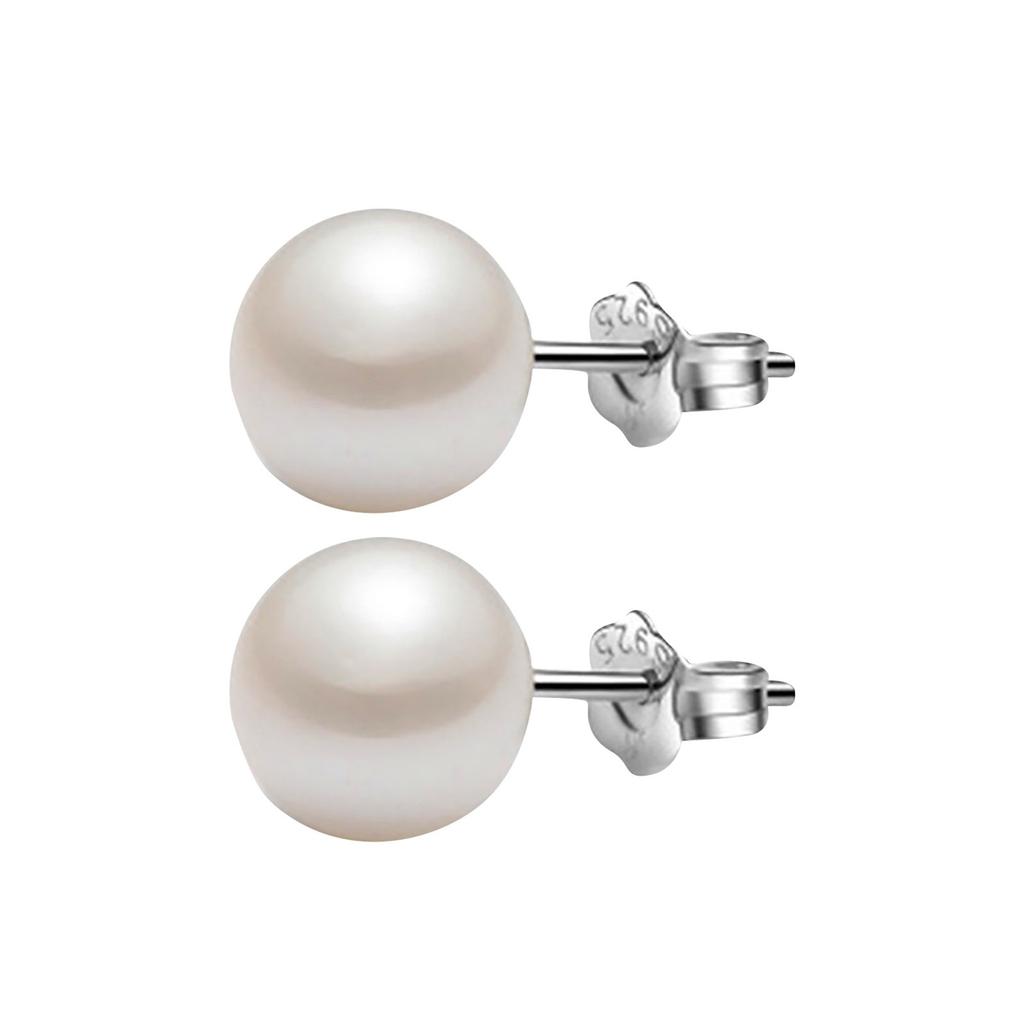 Женские серьги-гвоздики на пуговицах с культивированным жемчугом класса ААА