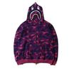 Ape Popular Mens Shark Jaw Camo Full Zipper Hoodie Sweats Jacket Coat