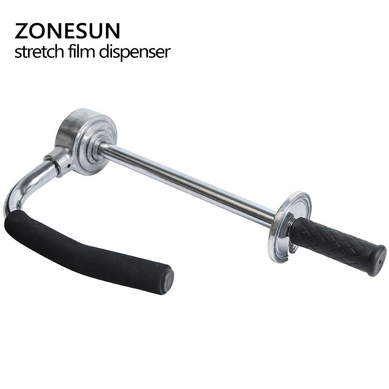 ZONESUN Машина для обмотки стрейч-пленкой с регулируемой высотой 30-50 см, ручной диспенсер, инструмент для упаковки паллет из нержавеющей стали