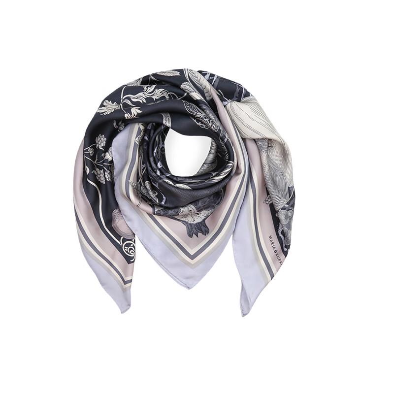 MARJA KURKI "Fruits Full Warehouse" Mulberry Silk Square Scarf