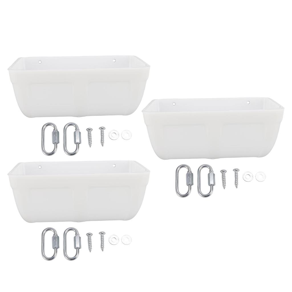 Hanging Poultry Feeder Large Capacity Space Saving Plastic Hanging Chicken Feeder Trough for Farm