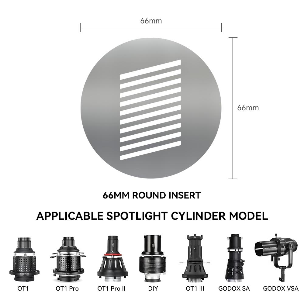 10 шт. графических карт SOONPHO OT1 для оптического конденсатора снот для проекции фона, графическая DIY шторка для фото для светодиодных вспышек Godox