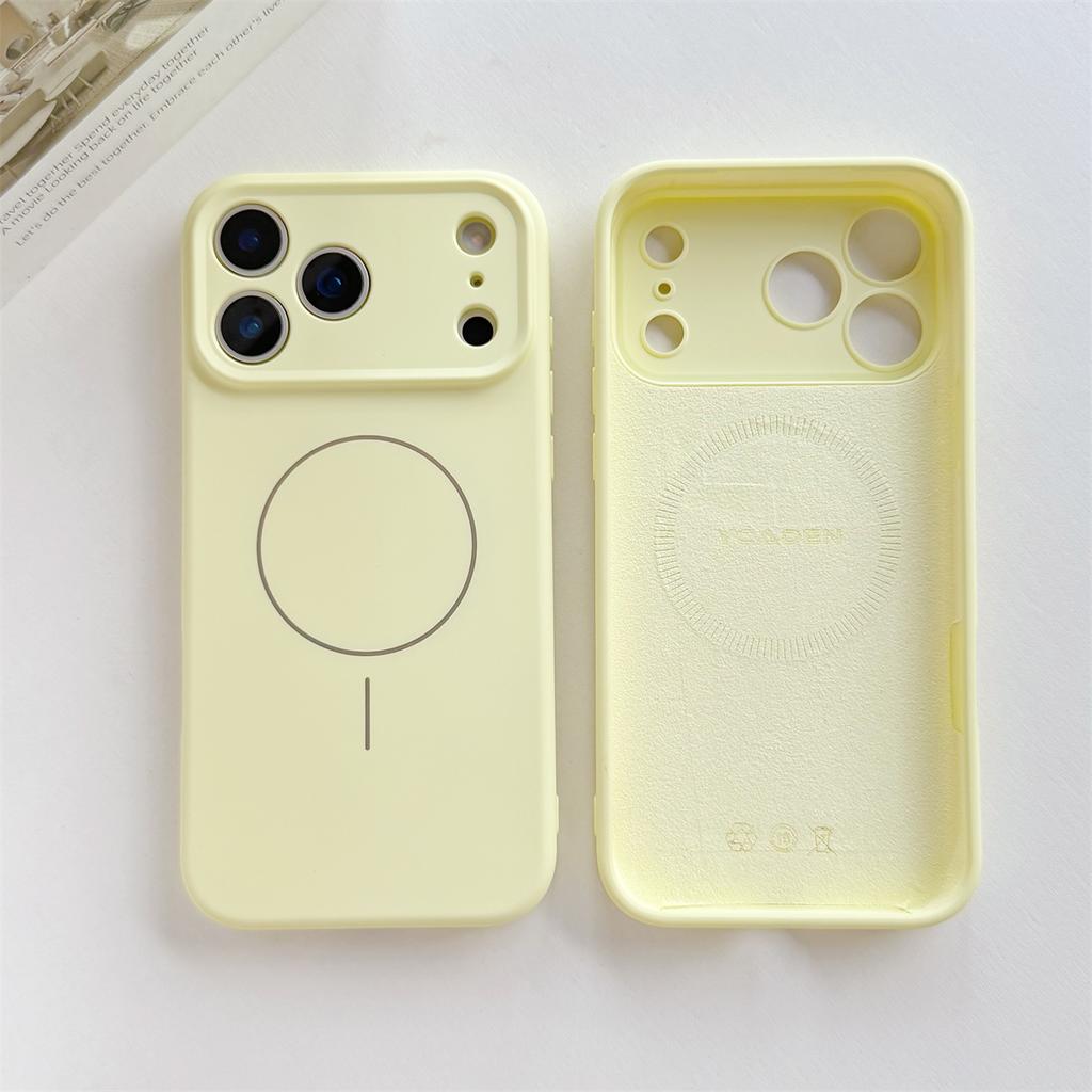 Магнитный чехол для телефона для IPhone 17 Air 16 15 14 13 12 11 Pro Max XS XR X для Magsafe Беспроводная зарядка Жидкий силикон Мягкий чехол