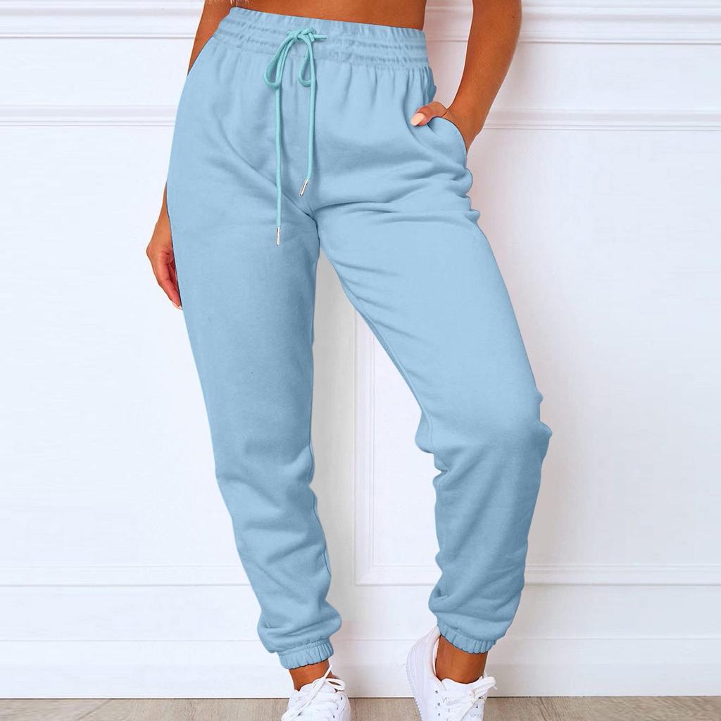Спортивные брюки-карго для женщин, спортивные, однотонные, с карманом на шнурке, повседневные спортивные брюки