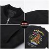 Mens Embroidered Oversized Bomber Jacket Winter Casual Streetwear Loose Fit Cotton-Blend Outerwear
