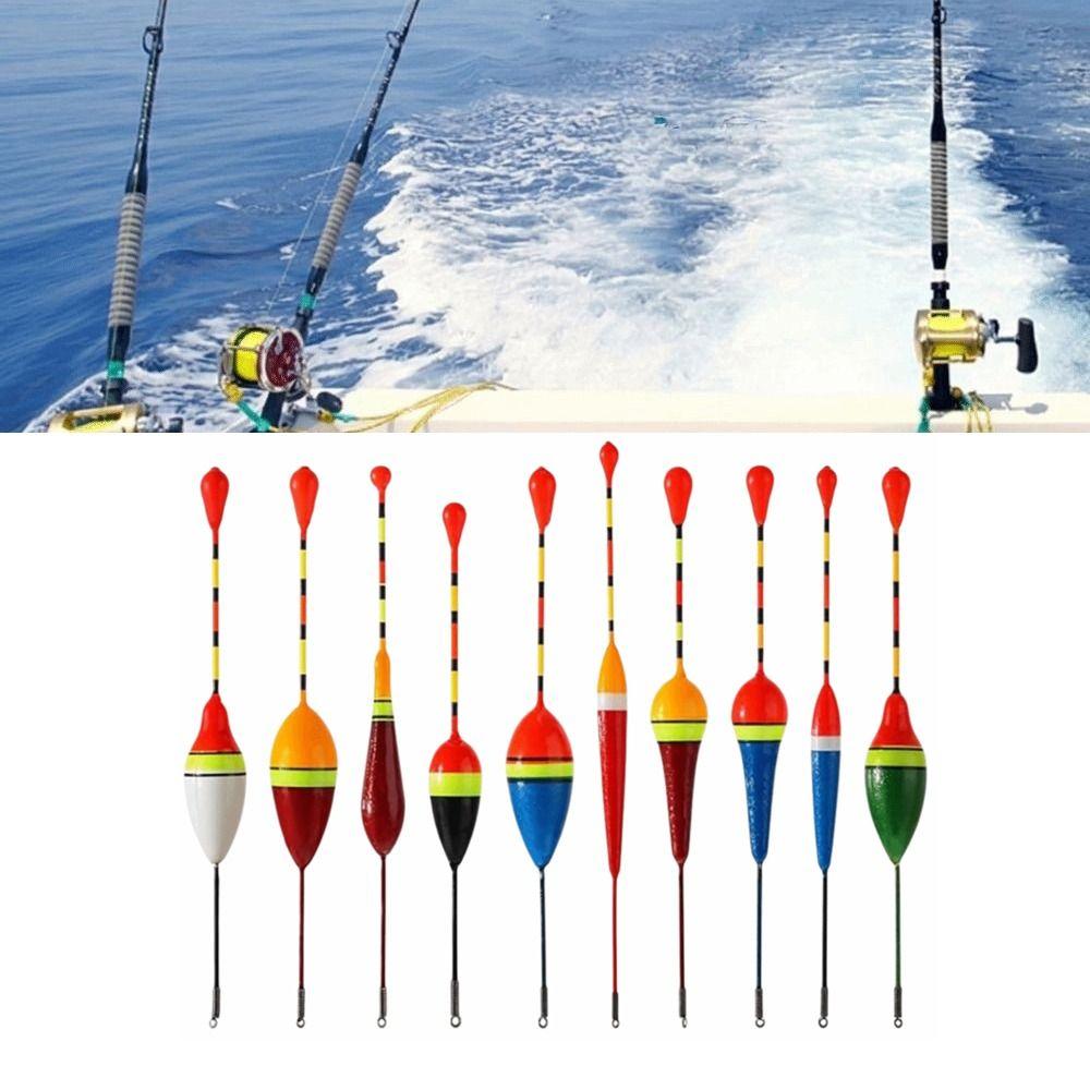 10PCS Oval-shaped Fishing Float Foam Fishing Slip Float Portable Fishing Bobber  Trout Fishing