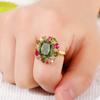 Classic Copper Alloy Zircon Ring Ladies Jewelry Wedding Promise Party Gift