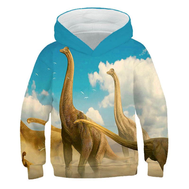 Hoodies Jurassic Park 3D Print Animal Dinosaurs Sweatshirts Boys Girls Children Hooded Pullovers Fashion Kids Tracksuit Clothing