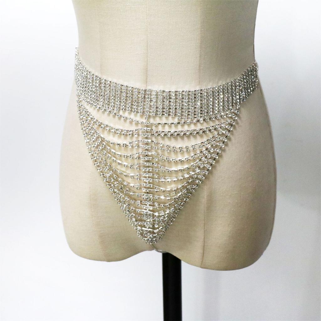 Sexy Accessories, Rhinestone Bikini Chains, Beach Music Party Waist Belly Jewelry Wear Accessories