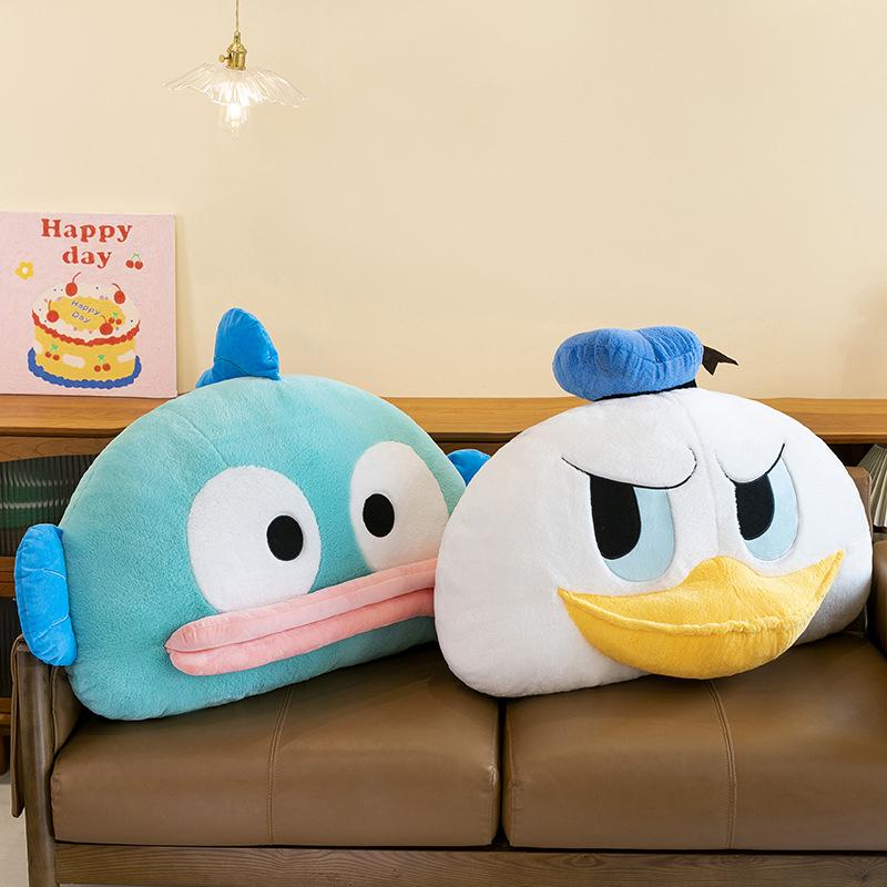 Дональд Дак Уродливая Рыба Хантон Плюшевая Игрушка Милая Подушка для Кровати Подушка для Сна для Девочек Большая Подушка