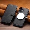 SUTENI Q-05 Чехол-кошелек для iPhone 16 2 в 1 Съемный кожаный откидной чехол для телефона с подставкой