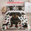 Любовь к собакам Набор стеганого одеяла из трех частей с 3D цифровой печатью для дома