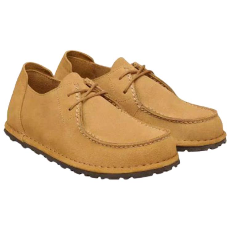 Birkenstock Утти Замшевые Низкие Повседневные Туфли Унисекс Коричневые Обычные Свободная Посадка 1031546
