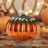 LED Pumpkin Lantern Halloween Glass Pumpkin Shape Lantern Home Halloween Decor Pumpkin Lights Lamp