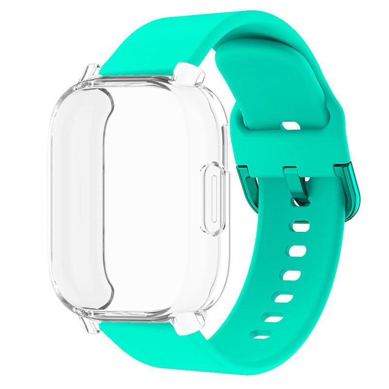 Защитный чехол + ремешок для Redmi Watch 5 active Redmi Watch 5 Lite Полное покрытие экрана Мягкий ТПУ корпус и дышащий спортивный ремешок