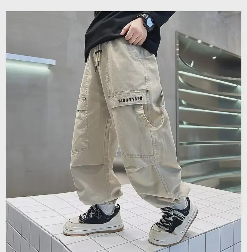 Весенне-осенние прямые повседневные брюки для мальчиков | Модные и красивые детские комбинезоны