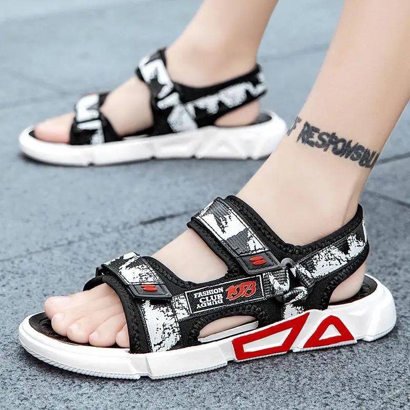 Мужские сандалии повседневные летние 2024 года, мужская обувь для активного отдыха, дышащая, купить по акции, высокое качество, оригинал, удобная, для ежедневного использования, тренд 39 V