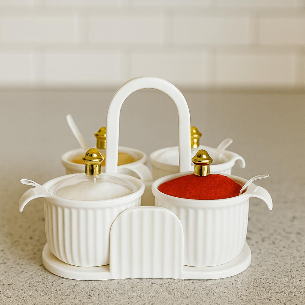 Sealed Multi-grid Seasoning Box Plastic Spice Container Practical Spice Seasoning Box for Home