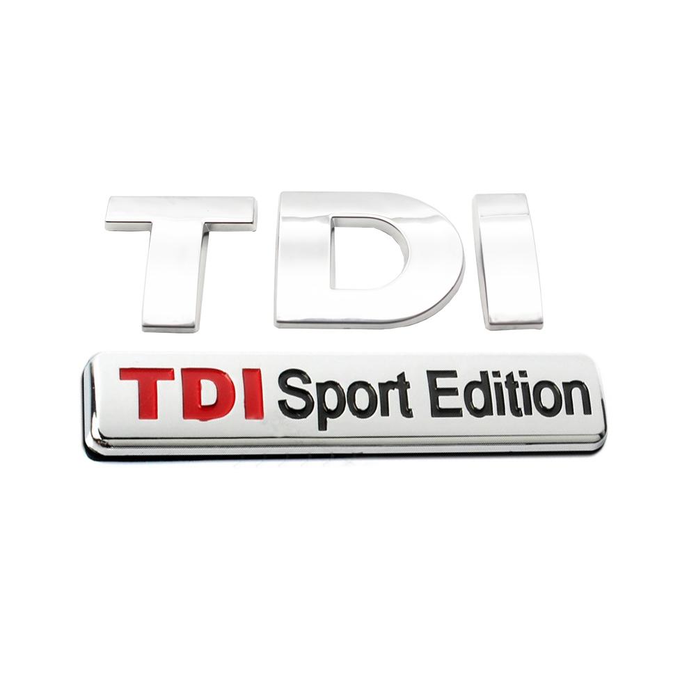 2PC TDI Sport Edition наклейки на задний значок багажника автомобиля для TDI Golf Touareg Scirocco Polo