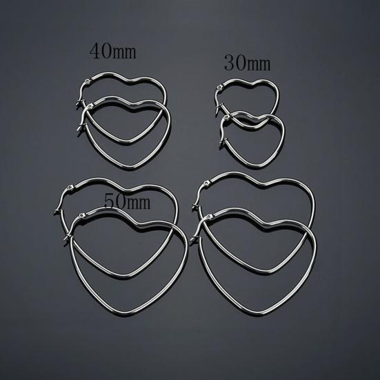 Универсальные ювелирные изделия для клубных пабов и выпускного вечера, преувеличенные женские серьги-кольца с большим сердцем любви