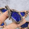 Lapis Lazuli Copper Pendant Copper Wire Wrapped Gemstone Pendant Copper Jewelry Designer Pendant Gifts For Wife, Unique Gifts For Mother