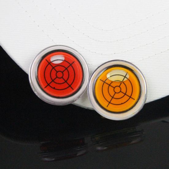 1/5Pcs Golf Ball Marker Round Cap Clip Mark with Level Function Magnetic Golf