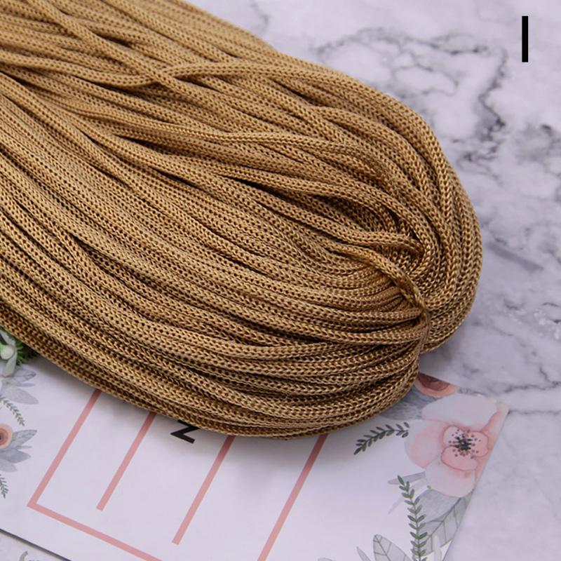 200 г 3 мм Цветная нейлоновая нить для вязания крючком, полая линия, макраме, сделай сам, ручное плетение, браслет, плетеные ремесла, изготовление обуви, сделай сам