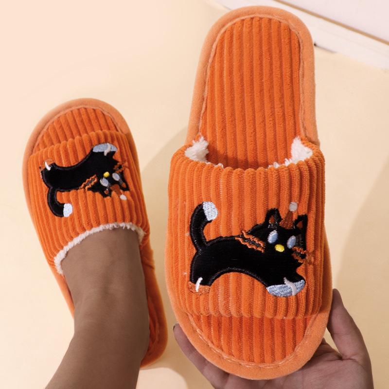 Милые мультяшные тапочки-шлепанцы с шапкой Санты и полосатым дизайном - Нескользящая подошва из ЭВА, Мягкие тканевые домашние тапочки для мужчин и женщин,