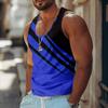 Mens Summer Surf Beach Tank Top  Casual Breathable Sleeveless Top Loose Print Tank Top