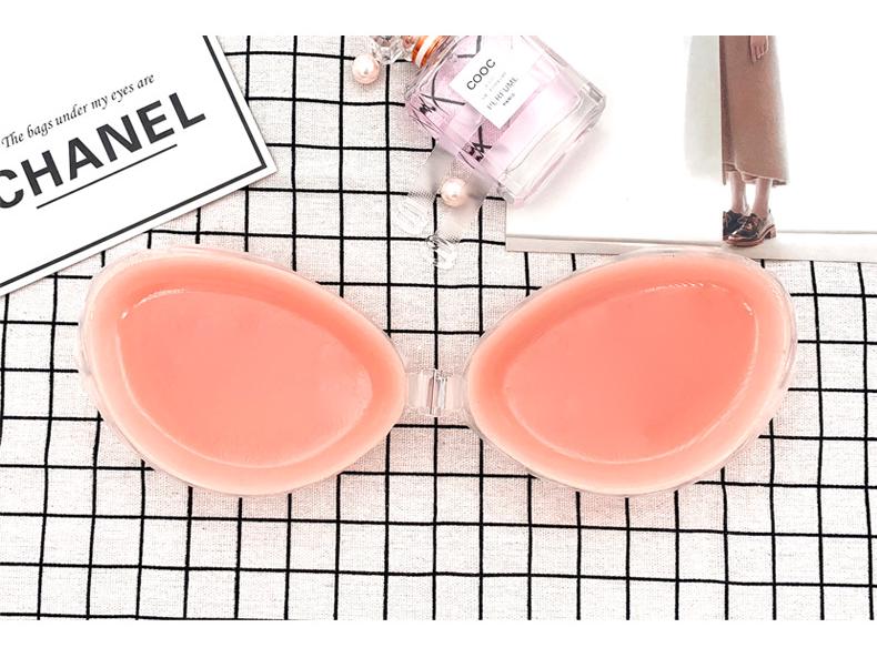 Silicone Invisible Bra: 5CM Thick Breast Enhancer Stickers for a Fuller Look—Ideal for Brides & Wedding Dresses