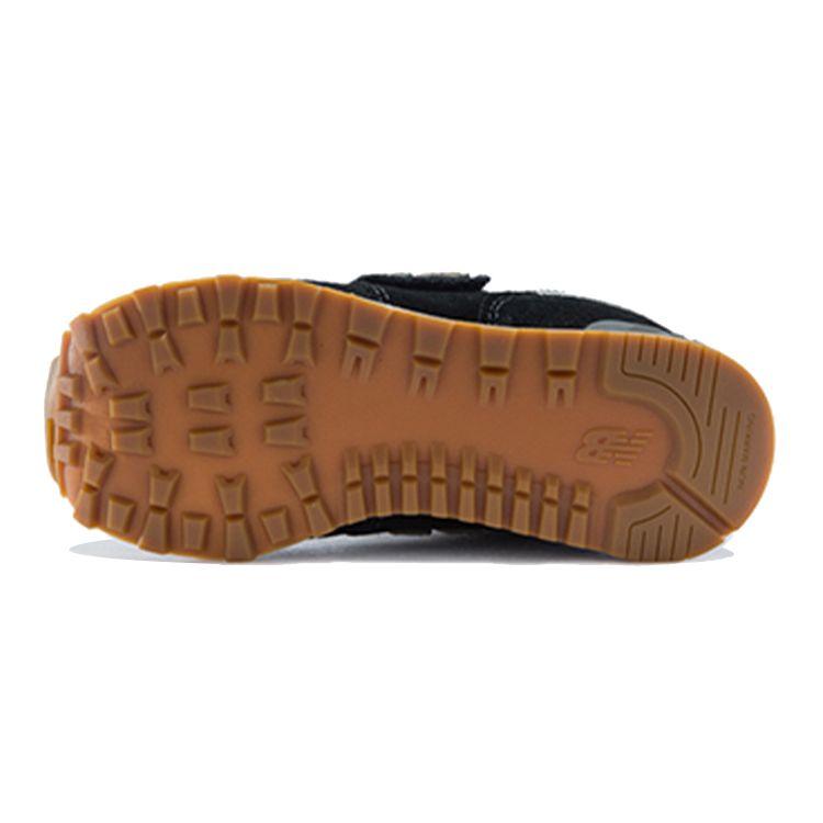 New Balance Серия 574 Удобные Прочные Низкие Беговые Кроссовки Детские кроссовки Черные YV574HMJ