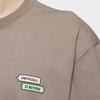 adidas Футболка X Seebin с тиснением и вышивкой букв, SS23, мужские повседневные спортивные топы с короткими рукавами, светло-серые, коричневые IA8175