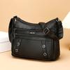 Middle-Aged Mother Bag Women's Multi-Layer Bag Large Capacity Soft Leather Shoulder Crossbody Bag Mobile Phone Bag