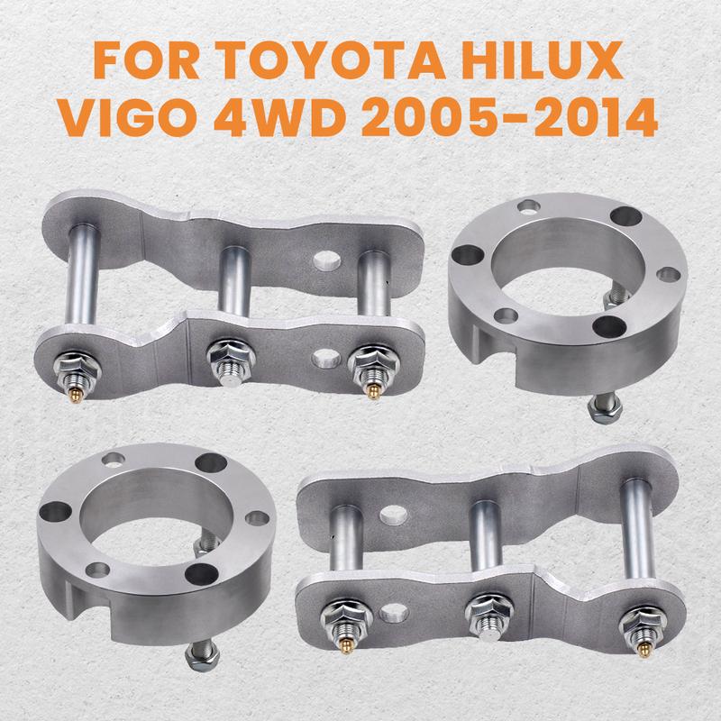 Лифт-комплект 3 дюйма спереди, 2 дюйма сзади для Toyota Hilux Vigo 4WD. Проставочные чашки стоек, серьги.