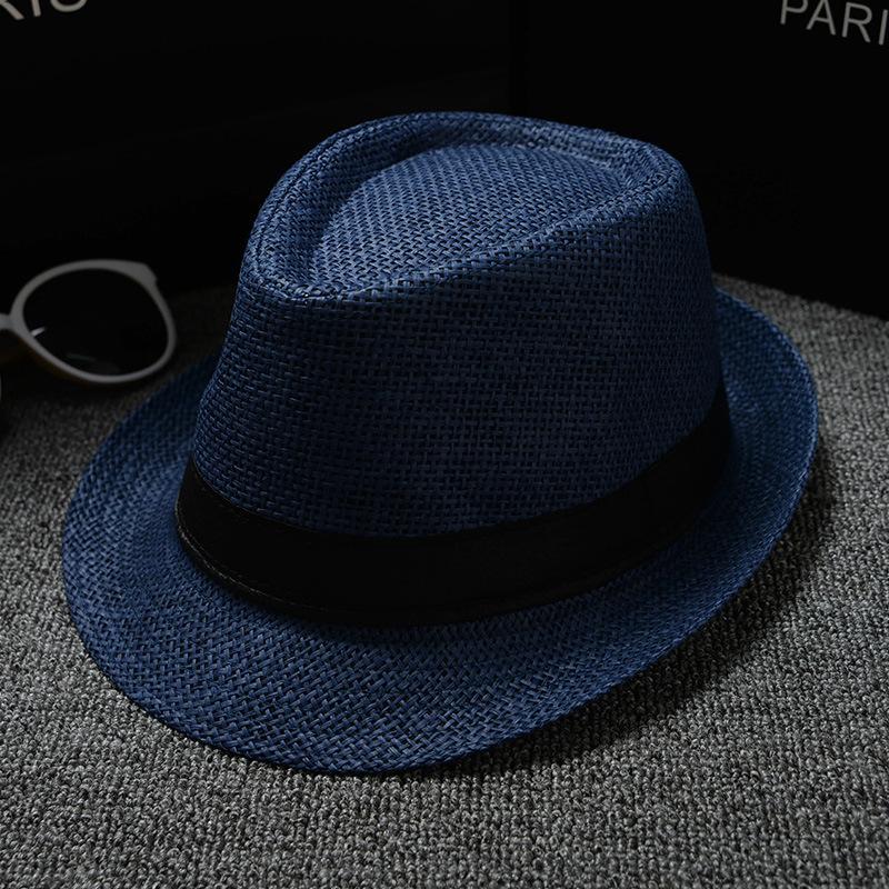 Plain Cloth British Style Male And Female Neutral Solid Color Jazz Hat Couple Panama Hat Sun Hat Yiwu
