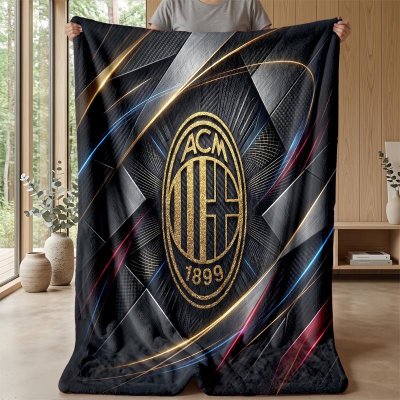 AC Milan Theme blanket Soft Flannel Blanket Plush Throw Blanket Cozy Sofa Bed Blanket for Home Decor