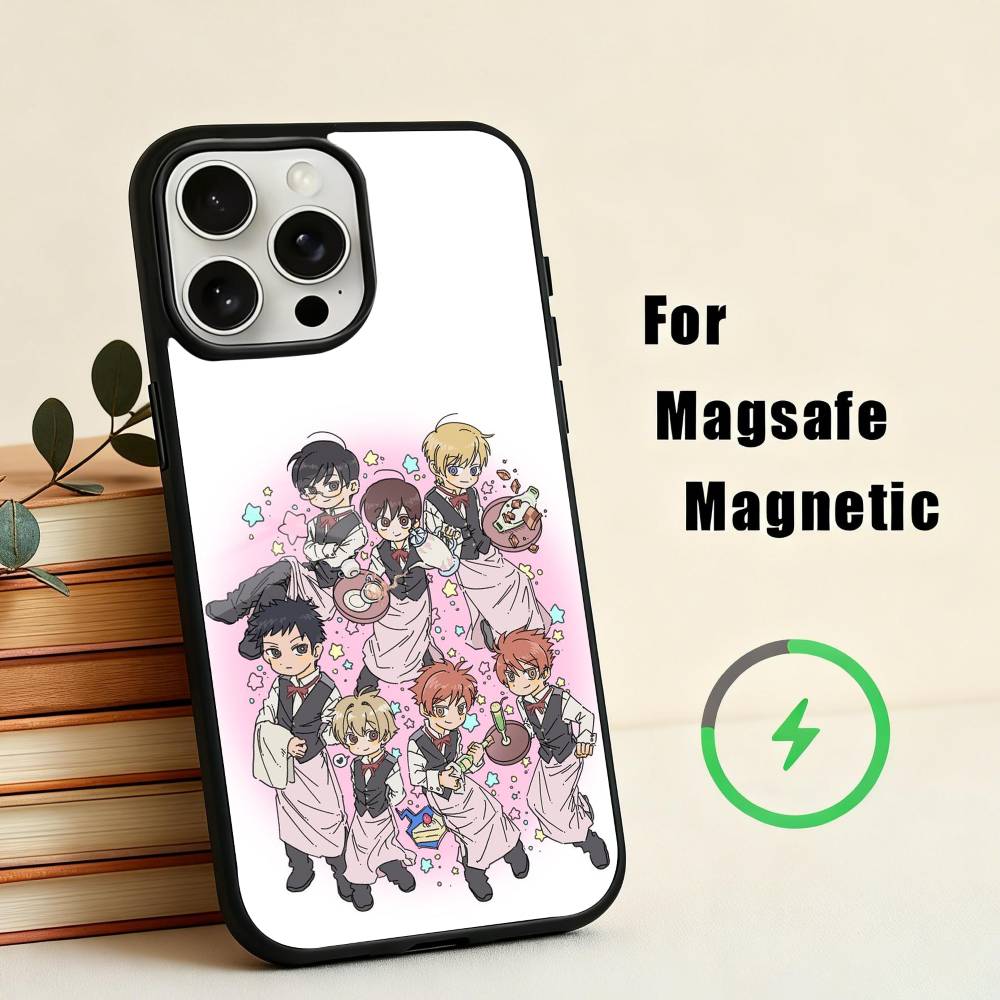 Чехол для телефона Ouran High School Host Club для iPhone 17, 16, 15, 14, 13, 12, 11 Plus, с покрытием для магнитной беспроводной зарядки
