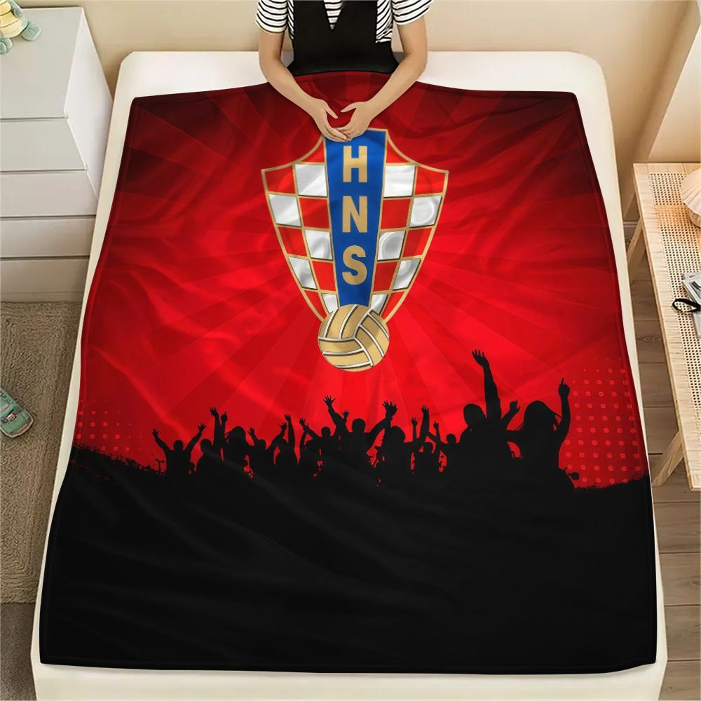 Croatia National Football Team Flannel Blanket, High quality Comfortable for All Seasons, Home Decor, Warmth and Comfort