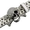 Popular Skull Buckle Belt for Adult Rhinestones Rivet Belt All Matching Blingbling Western Belt for Daily and Club