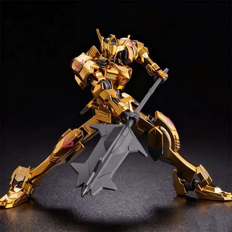 HG1/144 B001 Барбатос Позолоченная Версия Железнокровные Сироты Мех Сборная Модель Фигурки Действия Декоративная Кукла Мальчик Пазл Игрушка